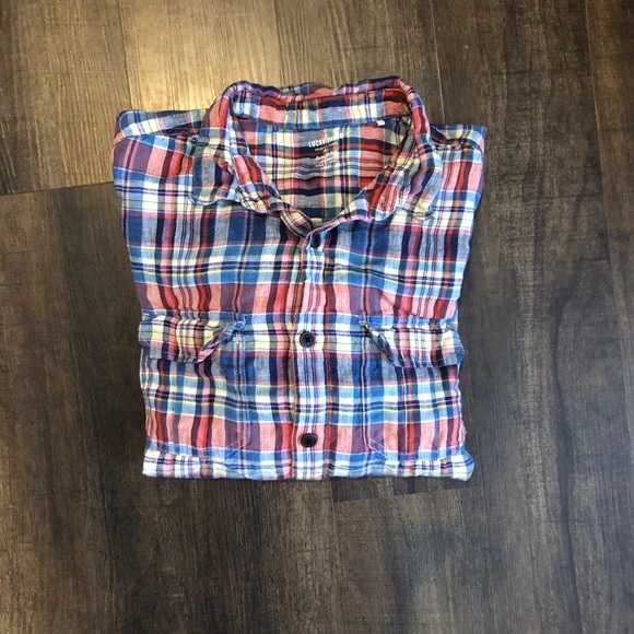 Men’s LUCKY BRAND casual linen button down Size L - Picture 2 of 4